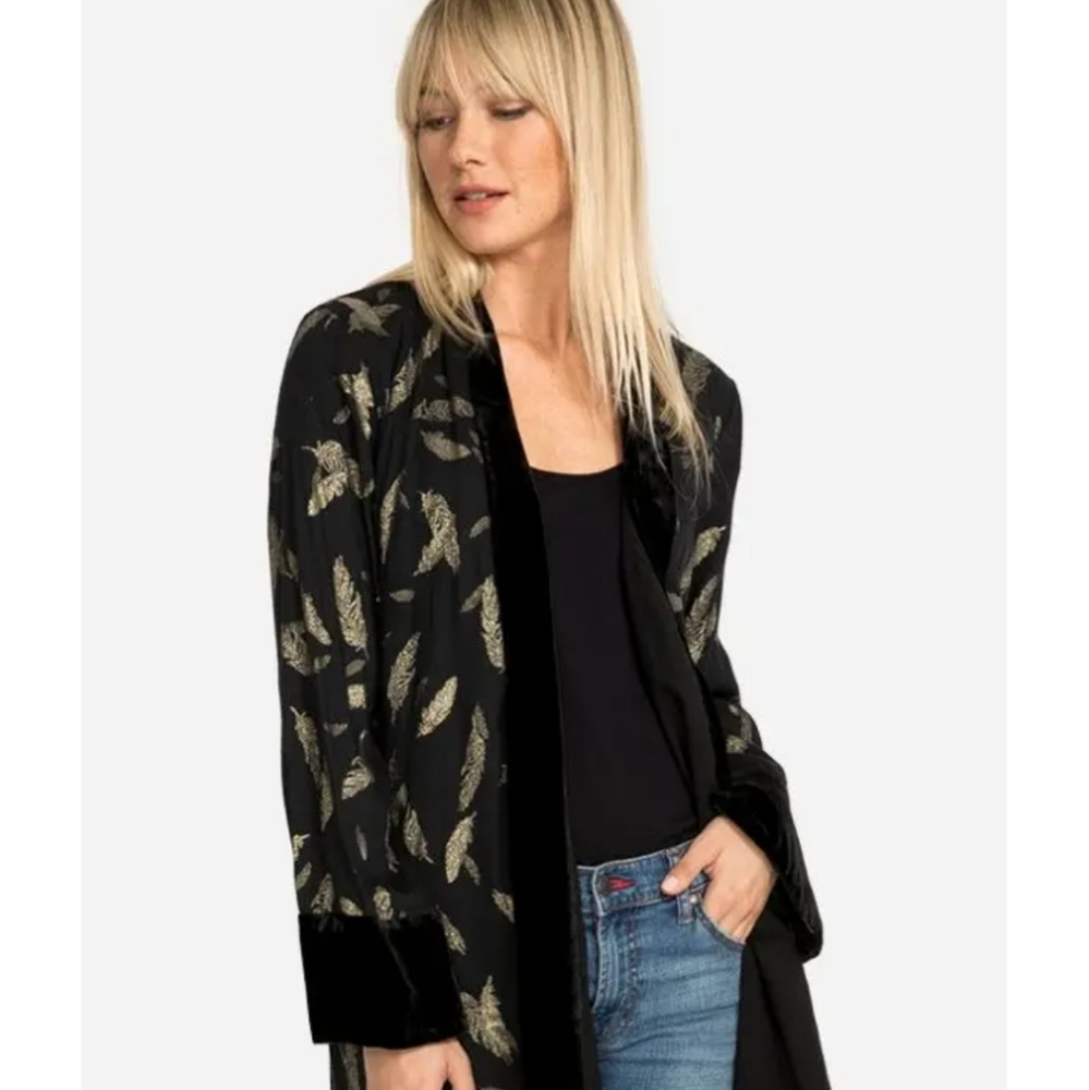 JOHNNY WAS VELVET MIX KIMONO
